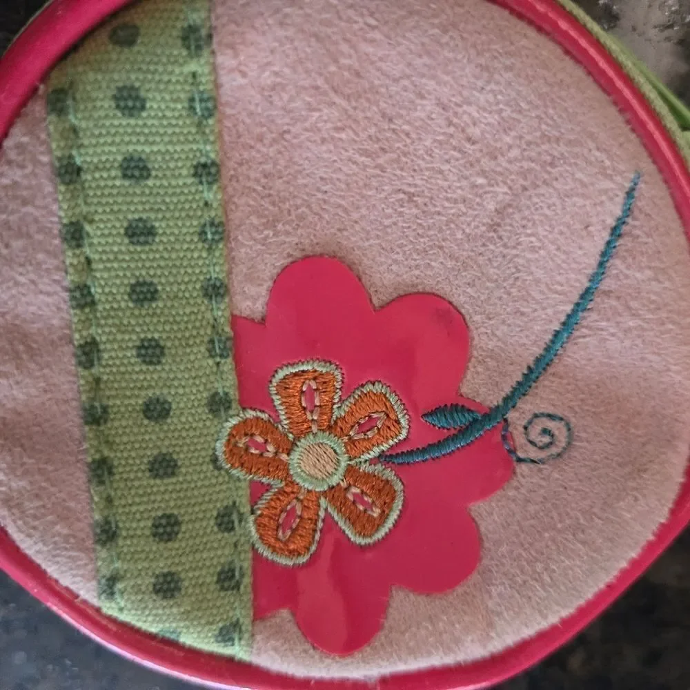 Russ Suede Coin Purse Pink Floral